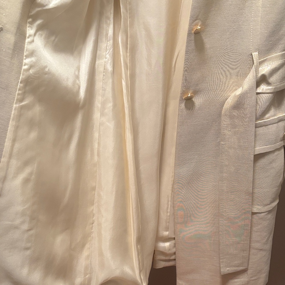 St. John Couture Gold Metallic Tailored Dressy Jacket/Coat - Picture 6 of 10